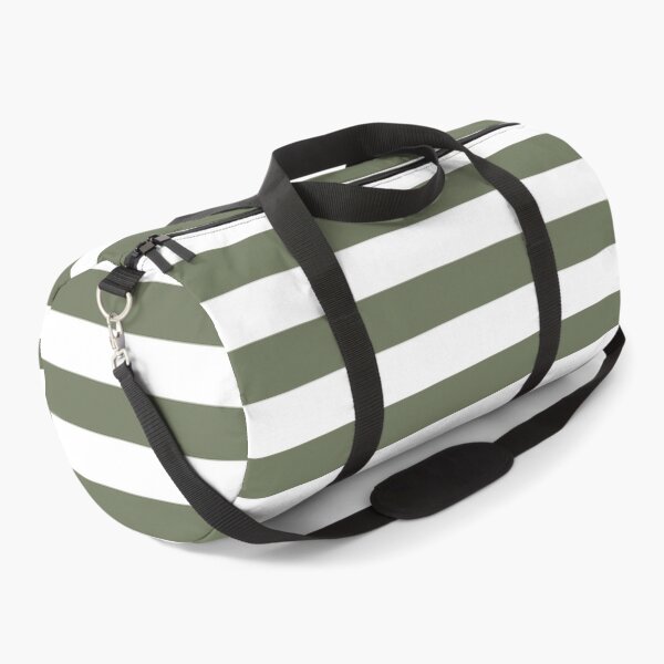 Item preview, Moss Green White Wide Horizontal Stripes designed and sold by Feeling Artsy.