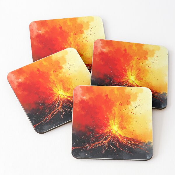 Item preview, Volcanic Eruption Abstract Art designed and sold by Health And Fitness Posts e-Store.