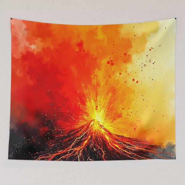 Item preview, Volcanic Eruption Abstract Art designed and sold by Health And Fitness Posts e-Store.