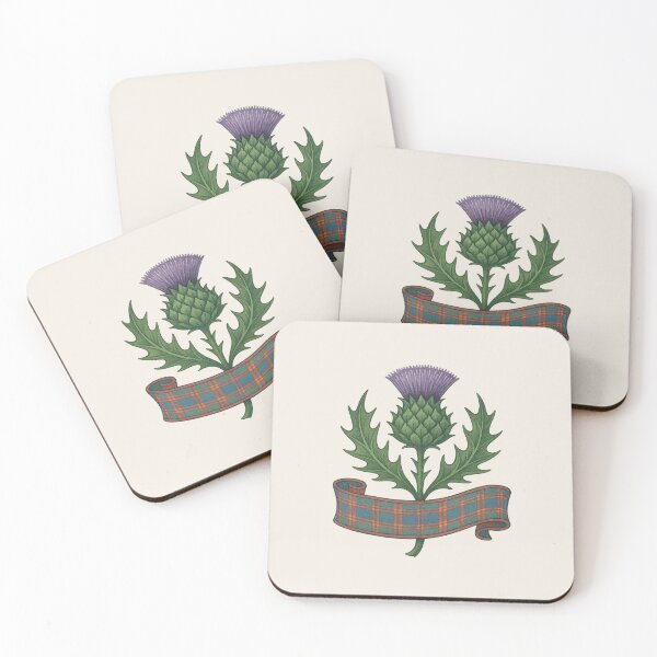 Item preview, Scotland Thistle with Highland Plaid Banner – National Flower Design designed and sold by Planthem.