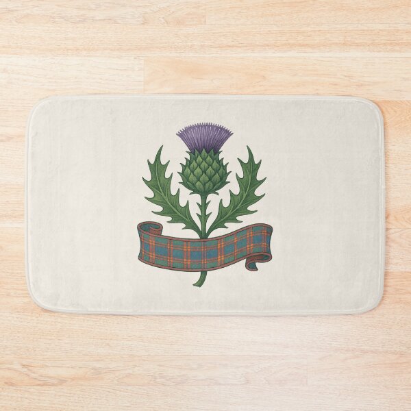 Item preview, Scotland Thistle with Highland Plaid Banner – National Flower Design designed and sold by Planthem.