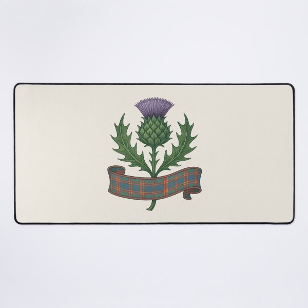 Item preview, Scotland Thistle with Highland Plaid Banner – National Flower Design designed and sold by Planthem.