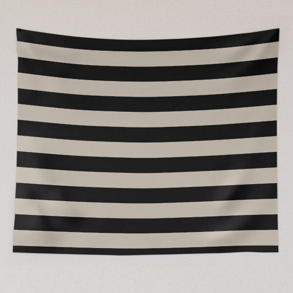 Item preview, Beige Tan Black Wide Horizontal Stripes designed and sold by Feeling Artsy.