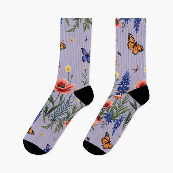 Item preview, Wild Flower Desgin with Butterflies and Poppies designed and sold by Dragonkingdoms.