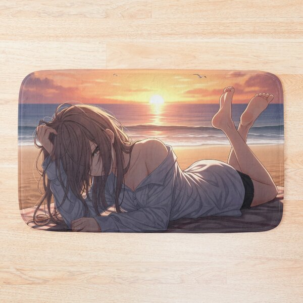 Item preview, Sensual Waifu pose on the beach at sunset designed and sold by GerwantSHOP.