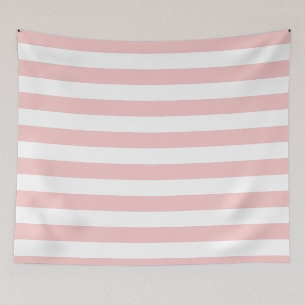 Item preview, Baby Pink White Wide Horizontal Stripes designed and sold by Feeling Artsy.