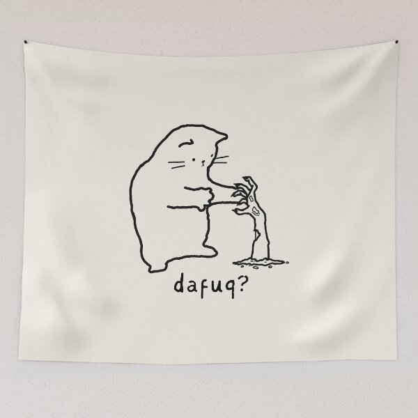 Item preview, Dafuq? Cat and zombie hand  designed and sold by FatBirdie.