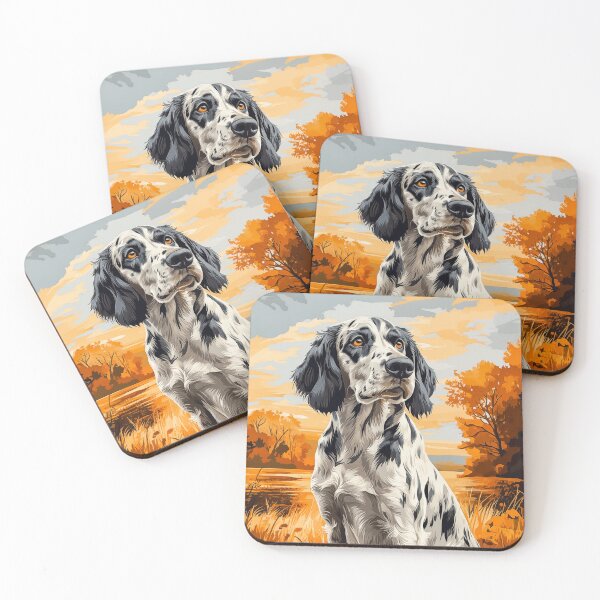 Item preview, English Setter Portrait in Autumn Landscape designed and sold by PetsArt.
