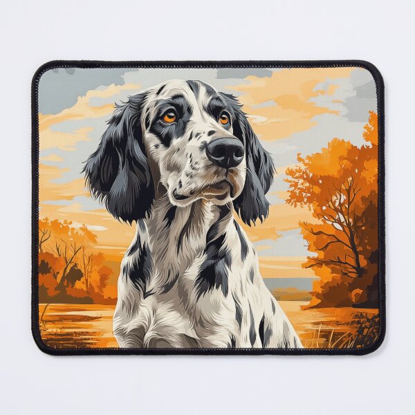 Item preview, English Setter Portrait in Autumn Landscape designed and sold by PetsArt.