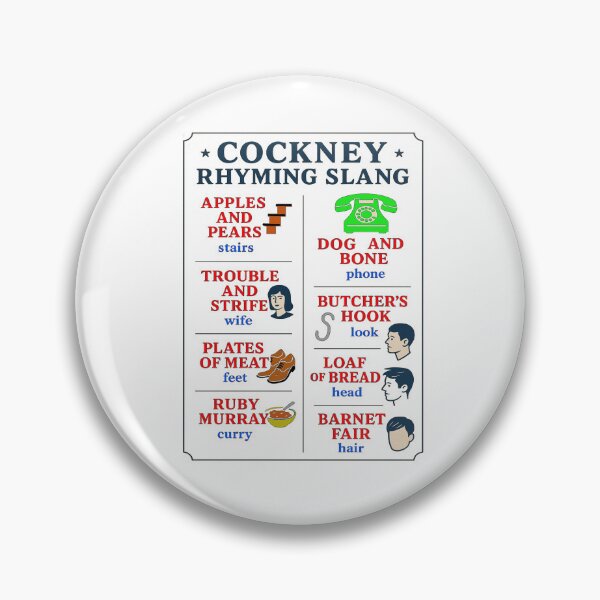 Item preview, Cockney rhyming slang designed and sold by kingof.