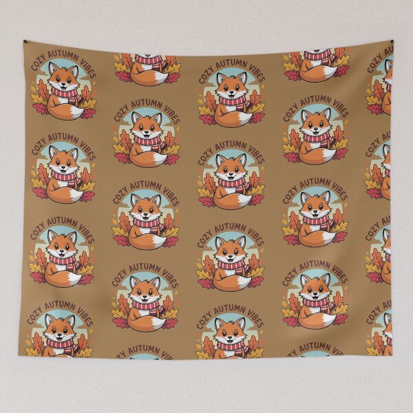Item preview, Cartoon Fall Fox designed and sold by HowMonkeyShop.