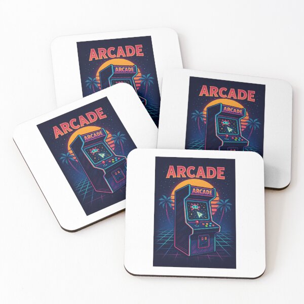 Item preview, Retro 80s Neon Arcade Game T-Shirt – Synthwave Vaporwave Retrowave Gaming Design designed and sold by RiinaKovaniemi.