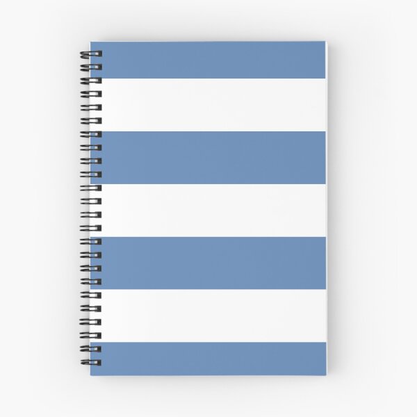 Item preview, Pacific Blue White Wide Horizontal Stripes designed and sold by Feeling Artsy.