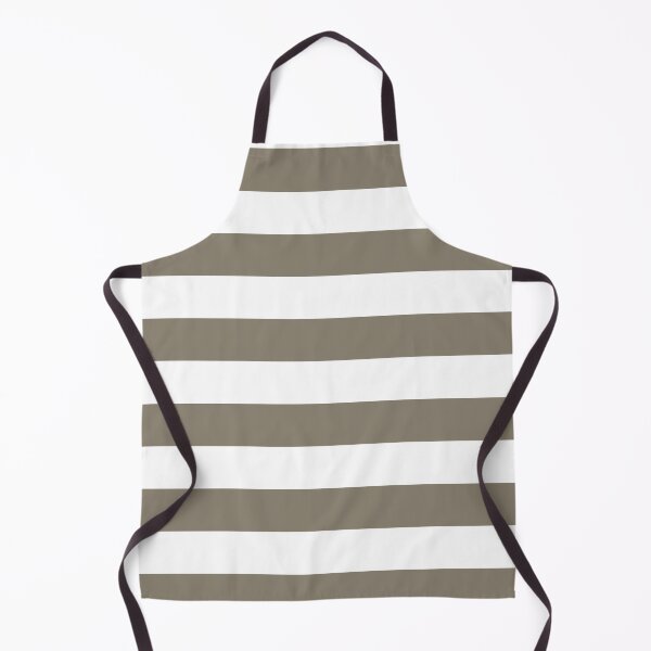Item preview, Stone Brown White Wide Horizontal Stripes designed and sold by Feeling Artsy.