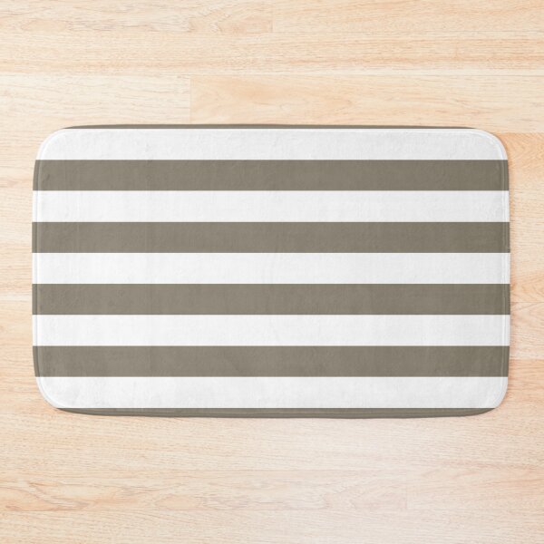 Item preview, Stone Brown White Wide Horizontal Stripes designed and sold by Feeling Artsy.