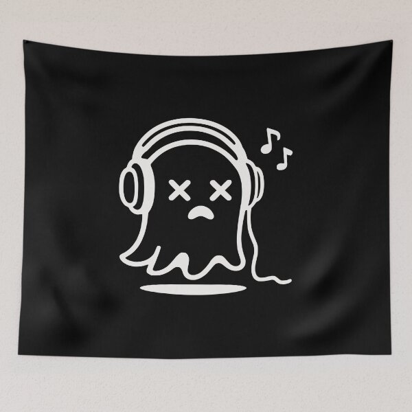 Item preview, Ghost with headphones designed and sold by nkhookysun.