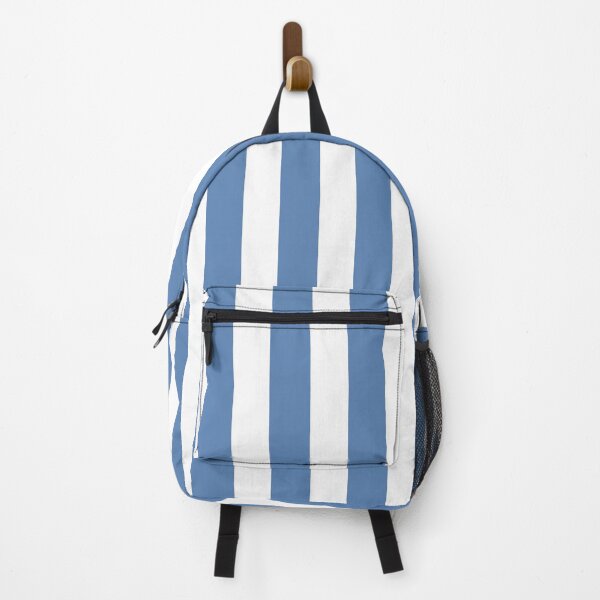 Item preview, Pacific Blue White Wide Vertical Stripes designed and sold by Feeling Artsy.