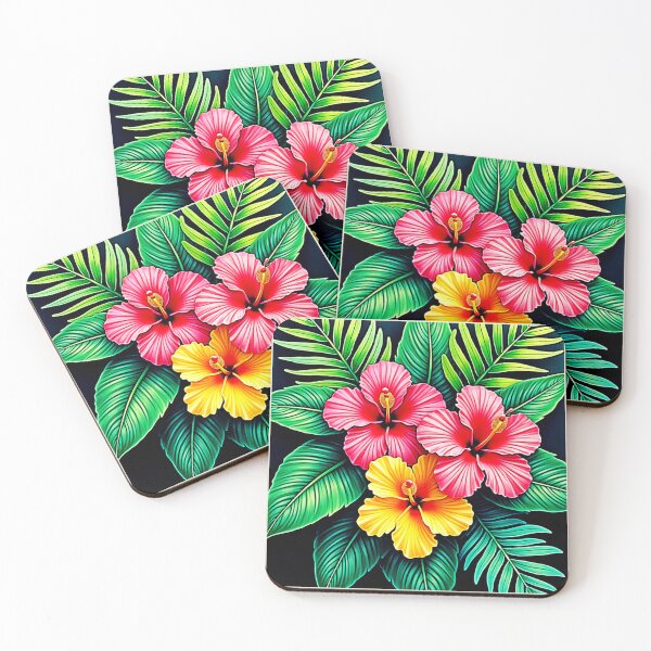Item preview, Vibrant Tropical Hibiscus Art designed and sold by Health And Fitness Posts e-Store.