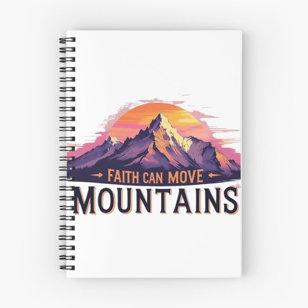 Artikelvorschau, Glaube kann Berge versetzen – Mutiges christliches Sonnenuntergangs-Bergdesign entworfen und verkauft von GraceNoted.