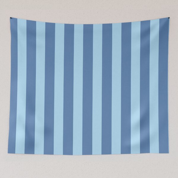 Item preview, Baby Blue and Pacific Blue Wide Vertical Stripes designed and sold by Feeling Artsy.