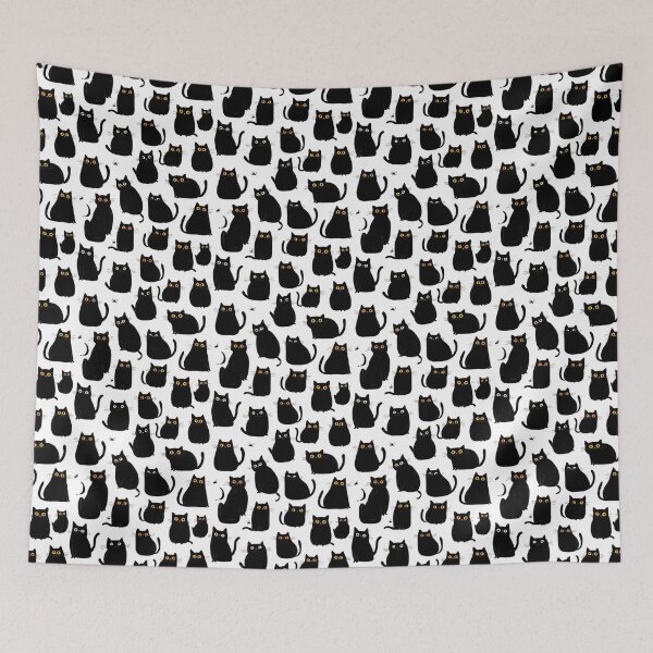 Item preview, Cute black weird kitties designed and sold by filigreedigital.
