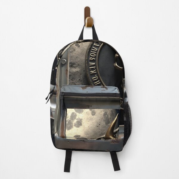 Item preview, Bronze Skull Horns Metallic Plaque with Rusty Frame and Starry Background designed and sold by WoWWanted.