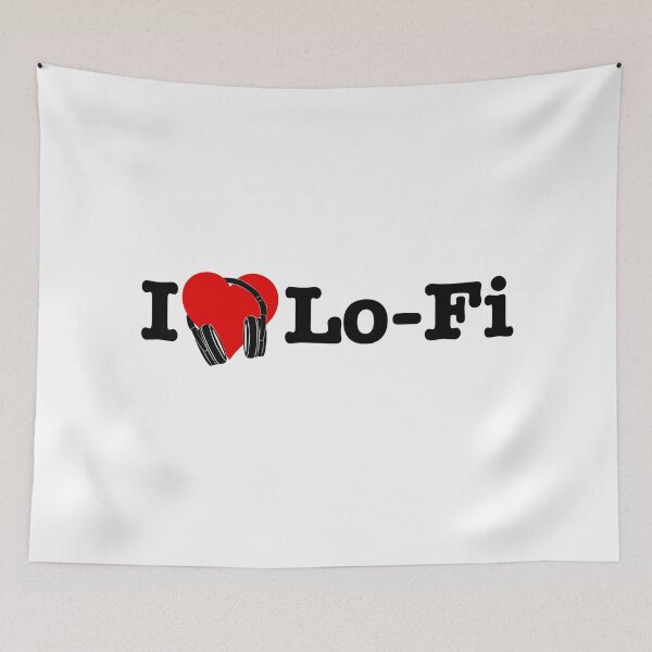 Item preview, Lo-Fi, I Heart Lofi I Love Lofi Music - Heart & Headphones designed and sold by LagomCreative.
