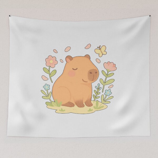 Item preview, Pastel Capybara in a Whimsical Garden designed and sold by Samuel	 Collings.