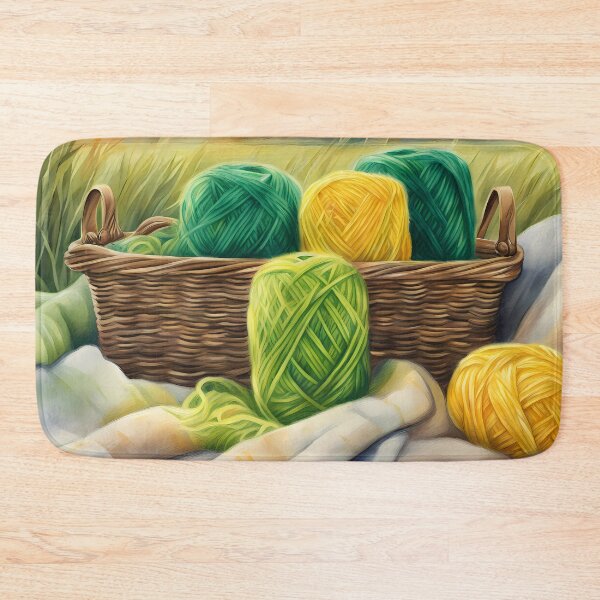 Item preview, Yarn Basket on Meadow designed and sold by CalmnessbyChoice.