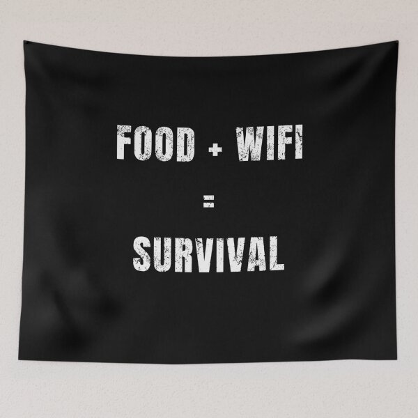 Item preview, Food + WiFi = Survival designed and sold by EMMonovi.