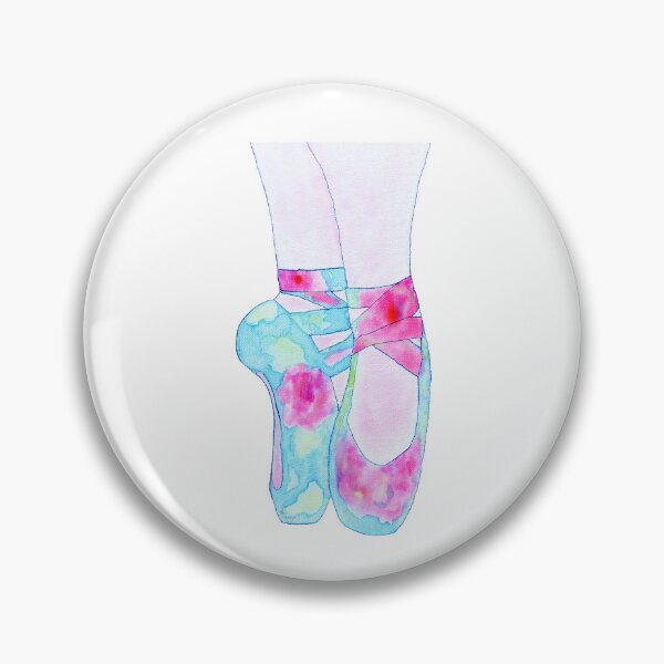 Item preview, Ballet Pointe Shoes Watercolor designed and sold by creativebeeshop.