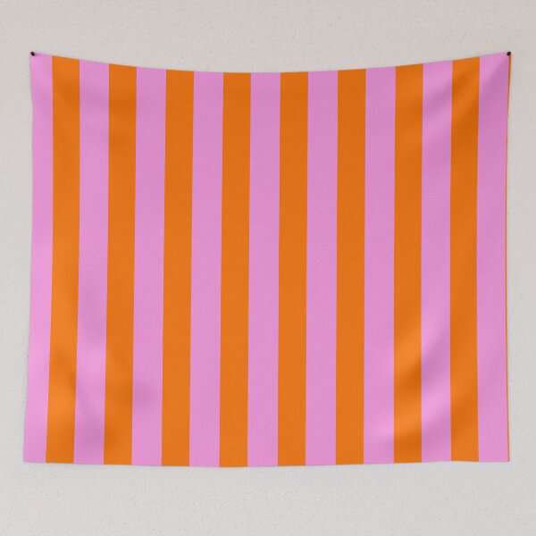 Item preview, Pink and Orange Tropical Wide Vertical Stripes designed and sold by Feeling Artsy.