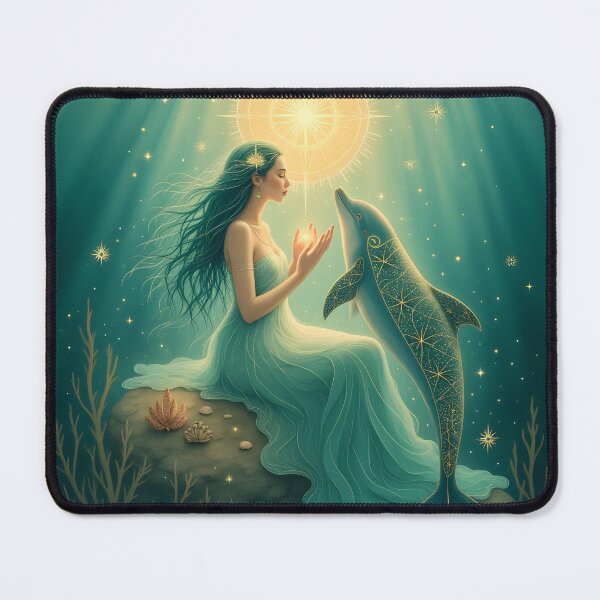 Item preview, The Maiden and the Dolphin of Light designed and sold by aluzia.design.