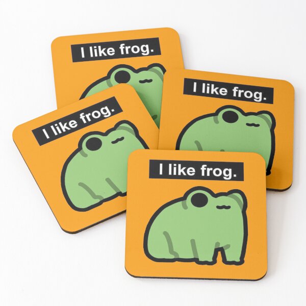 Item preview, Orange I Like Frog – Minimalist Frog Meme designed and sold by Heavenly-Cloudz.