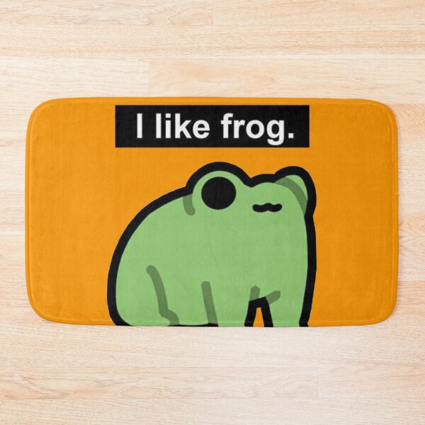 Item preview, Orange I Like Frog – Minimalist Frog Meme designed and sold by Heavenly-Cloudz.