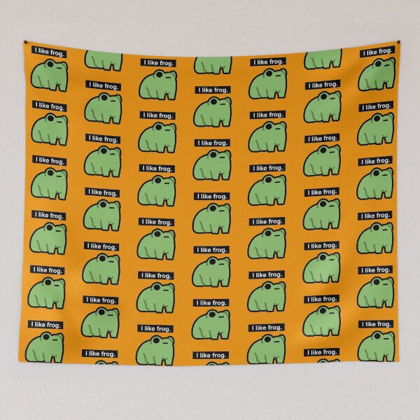 Item preview, Orange I Like Frog – Minimalist Frog Meme designed and sold by Heavenly-Cloudz.