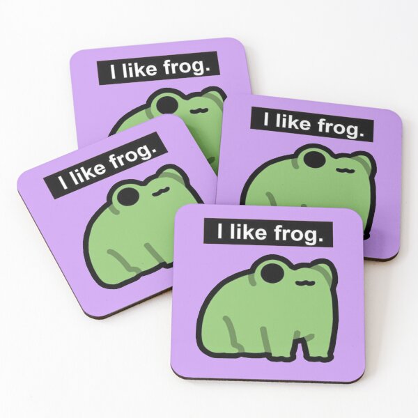Item preview, PurpleI Like Frog – Minimalist Frog Meme designed and sold by Heavenly-Cloudz.