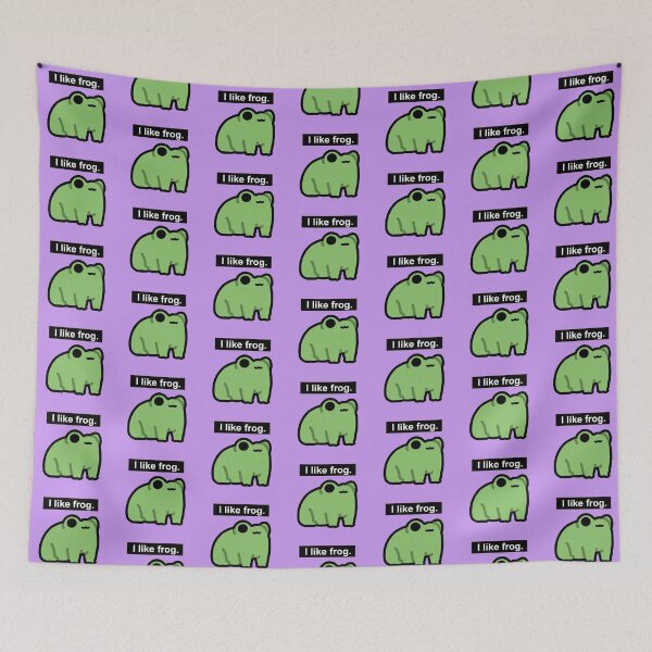 Item preview, PurpleI Like Frog – Minimalist Frog Meme designed and sold by Heavenly-Cloudz.