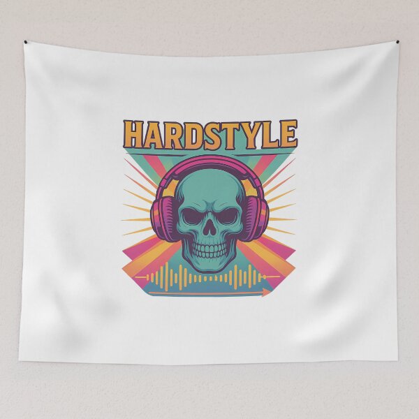 Item preview, Hardstyle skull with headphones designed and sold by DasSelbstgemachte.