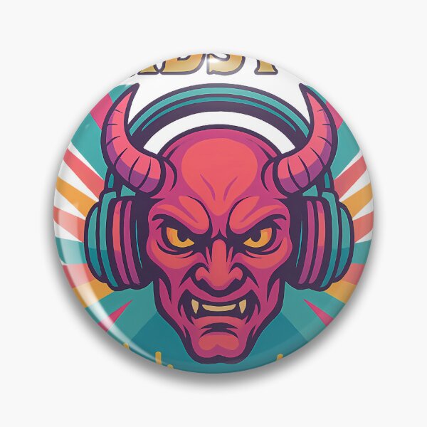 Item preview, Devil with headphones designed and sold by DasSelbstgemachte.