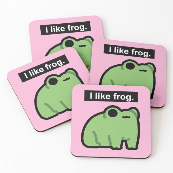 Item preview, PINK I Like Frog – Minimalist Frog Meme designed and sold by Heavenly-Cloudz.