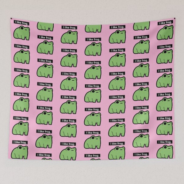Item preview, PINK I Like Frog – Minimalist Frog Meme designed and sold by Heavenly-Cloudz.