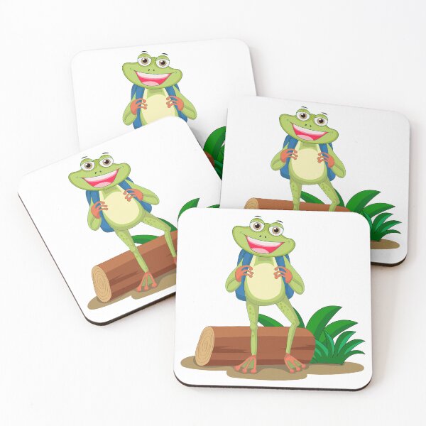 Item preview, Frog with school bag designed and sold by Monimohandas.