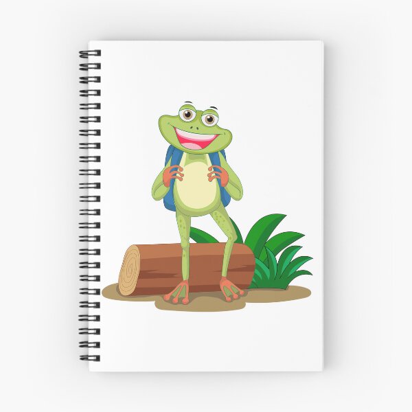 Item preview, Frog with school bag designed and sold by Monimohandas.