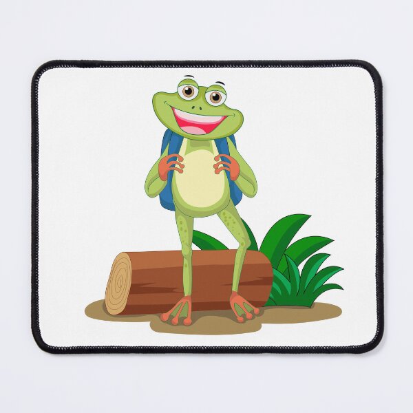 Item preview, Frog with school bag designed and sold by Monimohandas.