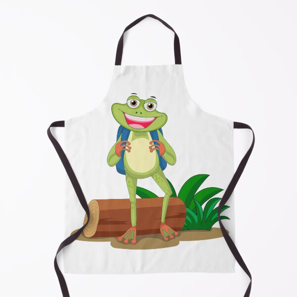 Item preview, Frog with school bag designed and sold by Monimohandas.