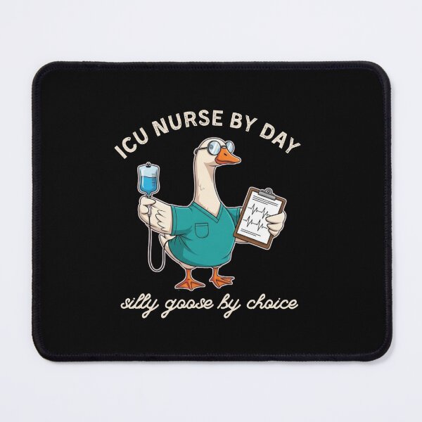 Item preview, ICU Nurse Silly Goose Funny ICU Tee Gift for Critical Care Nurse Humor RN Intensive Care Unit Nurse Shirt Medical Lab Tech Tee designed and sold by MotivaChic.