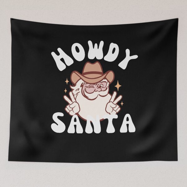 Item preview, Cowboy Santa Western Christmas Howdy Santa groovy Xmas designed and sold by snowry.