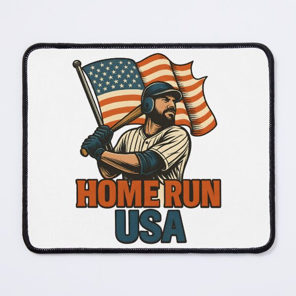 Item preview, Home Run USA – Patriotic Baseball Artwork with American Flag designed and sold by DanielULaN Artworks.