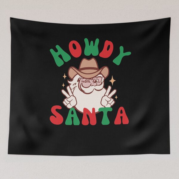 Item preview, Howdy Santa Western Christmas Cowboy Santa groovy Xmas designed and sold by snowry.